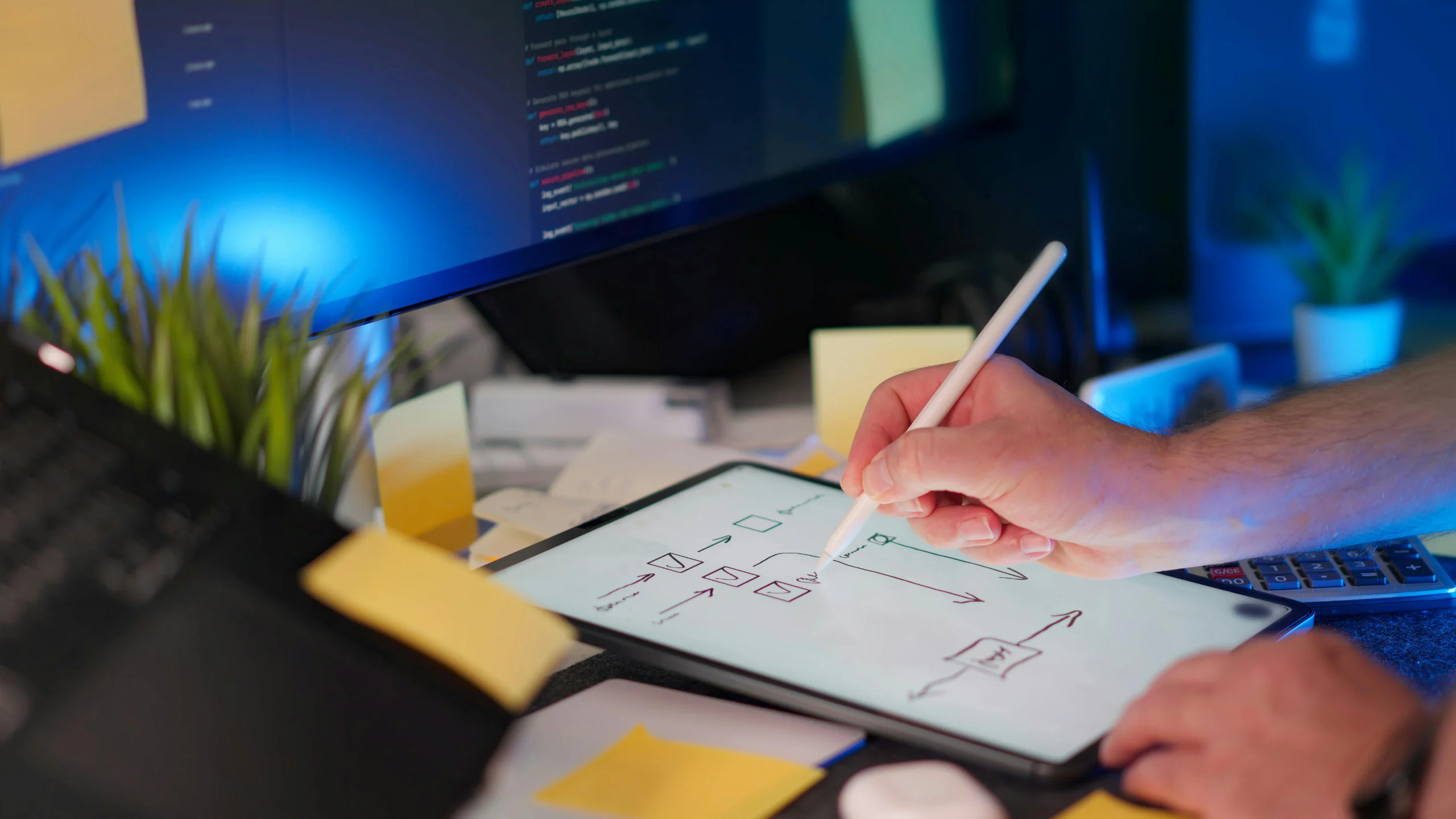 Warm, natural workspace—contact Tera about custom software for your business